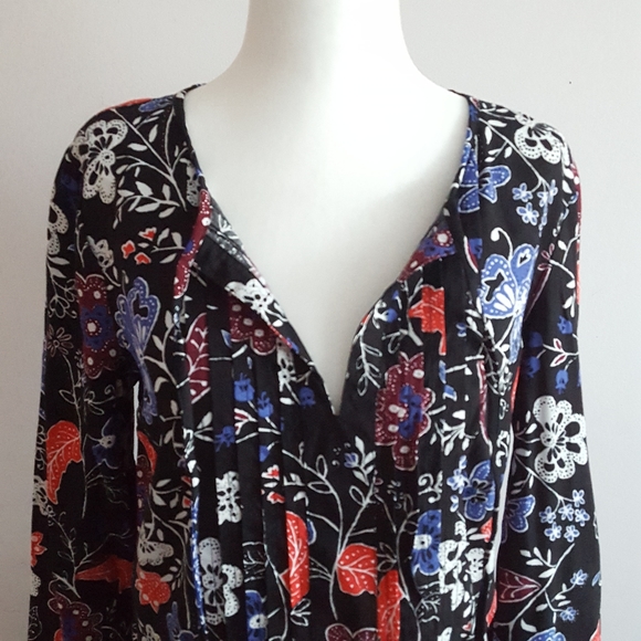 🆕️Multi Floral Pleated Front Dress XS - Picture 4 of 5